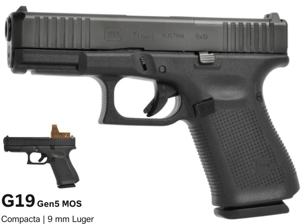 トイガン G19 Gen5 MOS & ProSight Pistóla GLOCK G19 Gen5 MOS 9mm Luger - ciapesca
