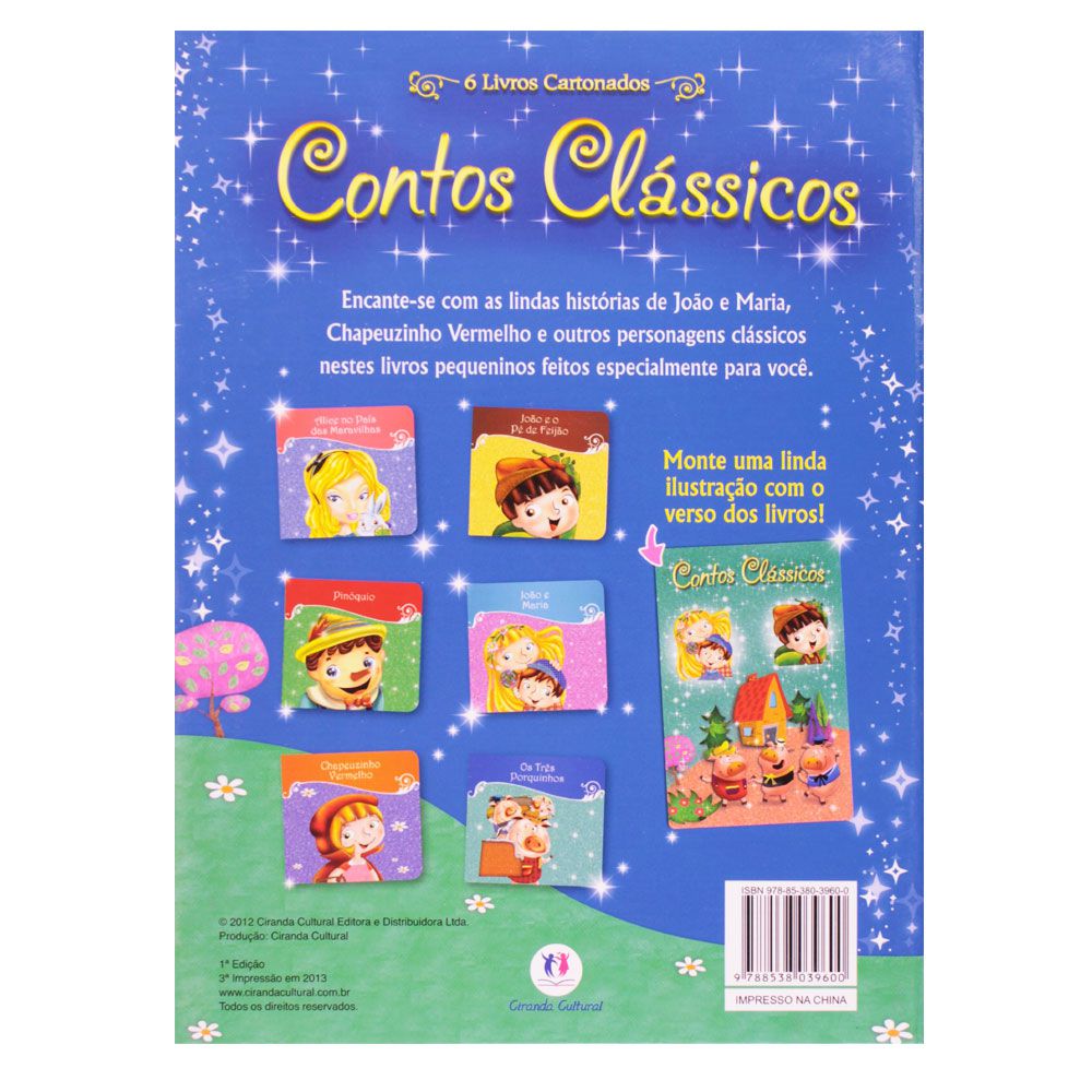 Livro Box Contos Clássicos com 6 Mini Livros - Tralalá 4 Kids