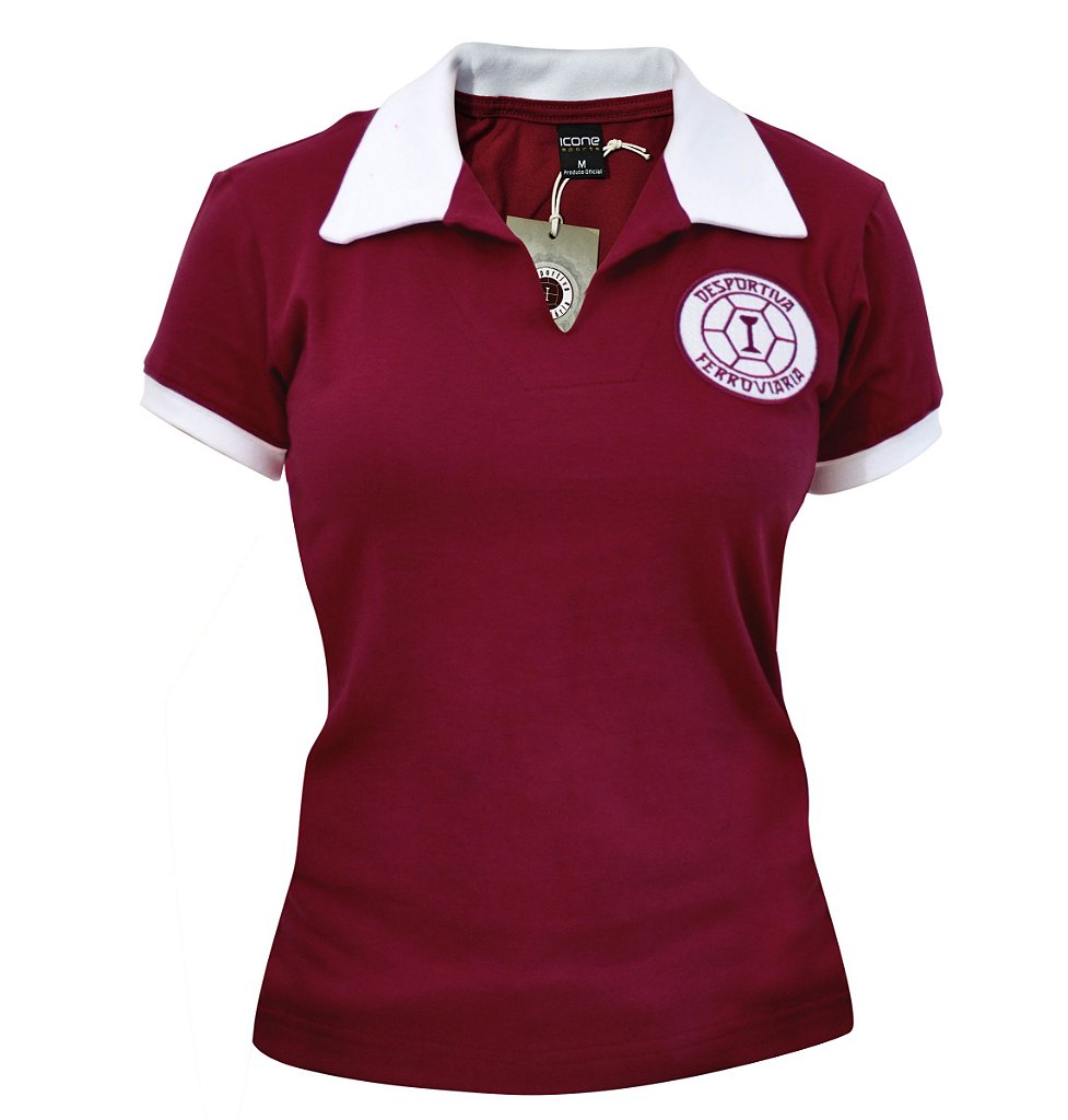 Camisa Retrô Feminina Desportiva Ferroviária 1965 - Camisas Retrô Mania