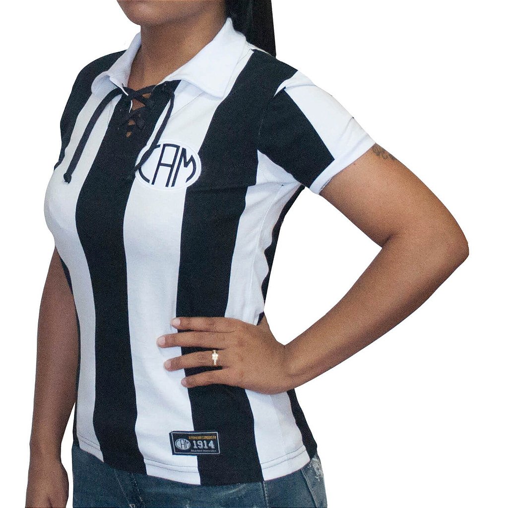 Camisa Retrô Feminina Atlético Mineiro 1914 - Camisas Retrô Mania