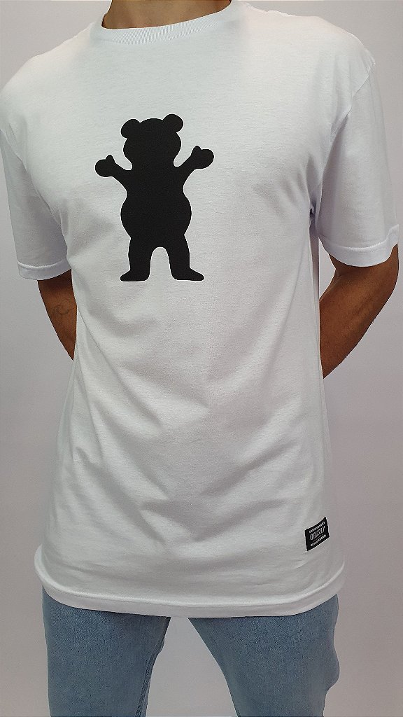 Camiseta Grizzly OG Bear Branca - MAHAI SHOP