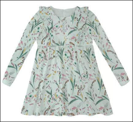 vestido infantil de tecido estampado