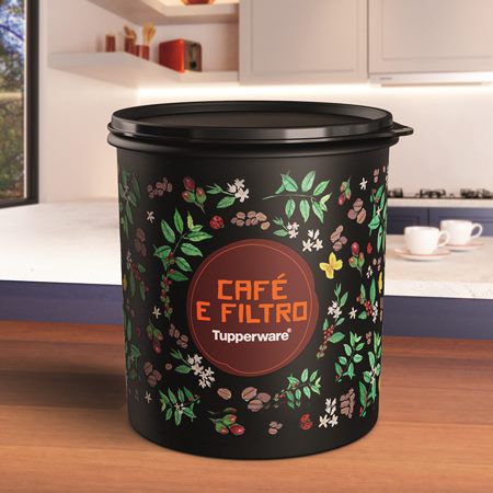 Tupperware Caixa Café e Filtro 3,7 Litros Floral - Loja Chefe Tupperware