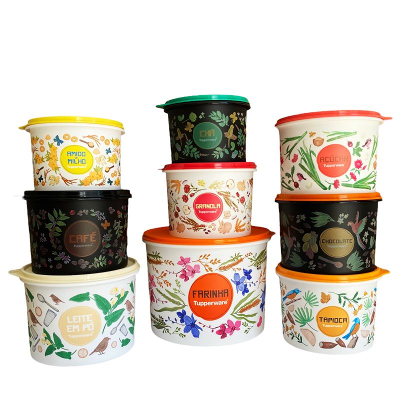 Tupperware Conjunto Caixa Floral 9 Pecas - Loja Tupperware ChefeWare