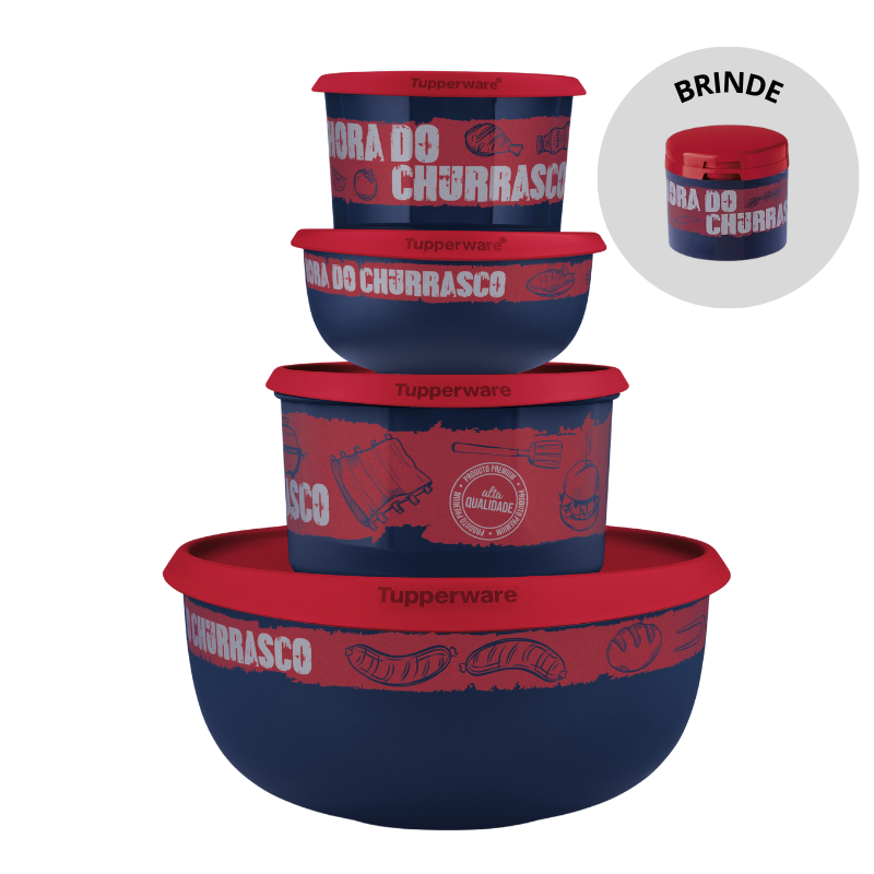 Tupperware Kit Hora do Churrasco 4 Peças + Brinde - Loja