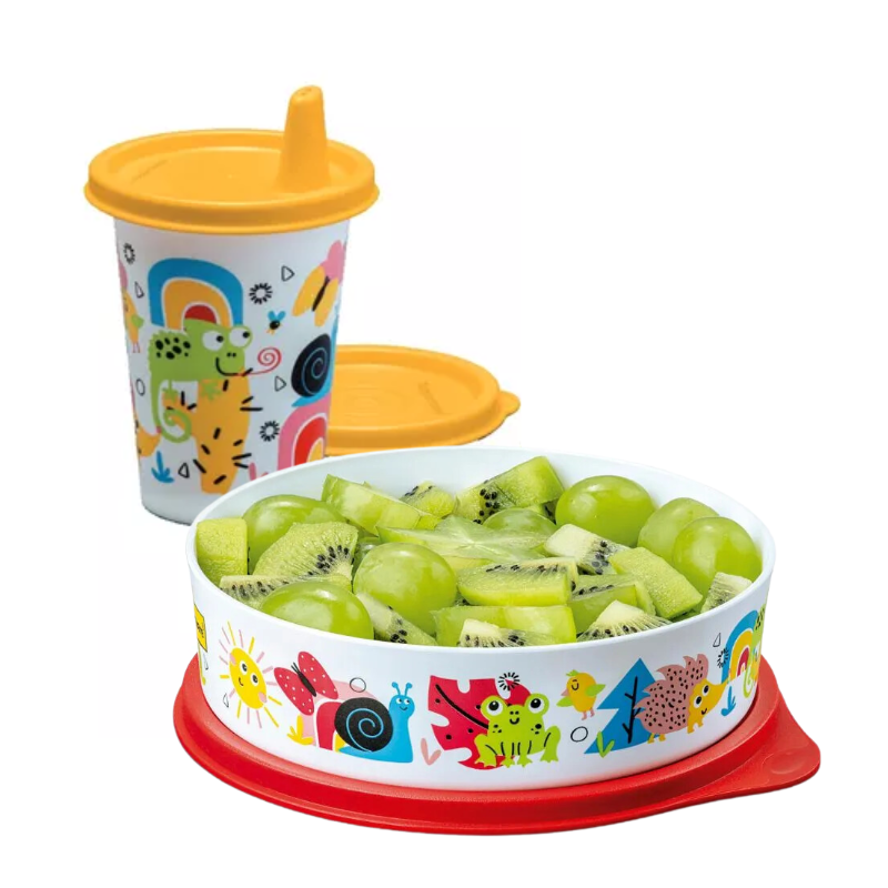 Tupperware Kit Selva Encantada Copo + Prato + Potinho - Loja