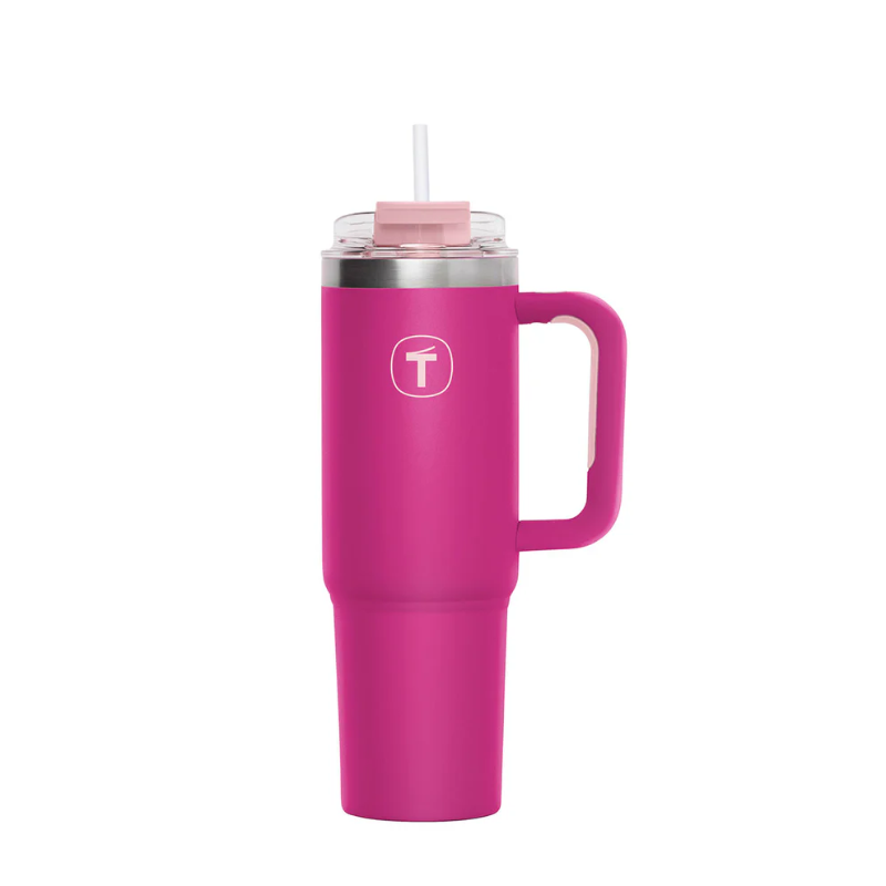 Tupperware® Copo Térmico Big T com Canudo 1,1L Pink - Loja