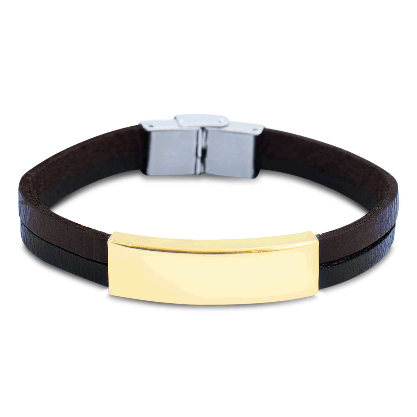 Pulseira de couro Gold Style