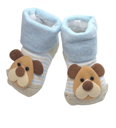 Meia Bebê Sapatinho Com Aplique de Bichinho - www.pdkkids.com.br