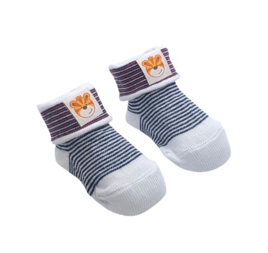 Meia Bebê Sapatinho Detalhe Urso - www.pdkkids.com.br