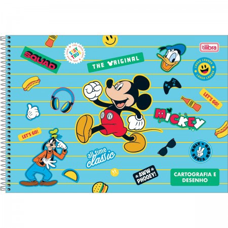 Caderno Cartografia e Desenho Mickey – TILIBRA - Fofuras da Sol papelaria