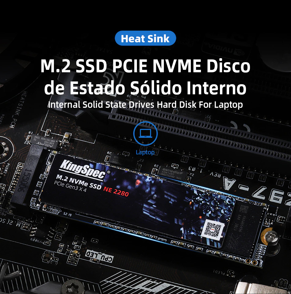 Ssd Gamer 1TB 512GB 256GB Nvme M2 M.2 Pci-e Kingspec