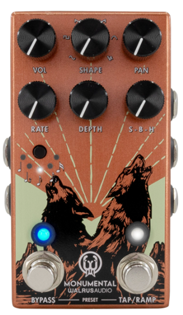 ギター Walrus Audio Monument V1 Pedal Monumental Harmonic Stereo Tremolo Walrus Audio Laranja - DG