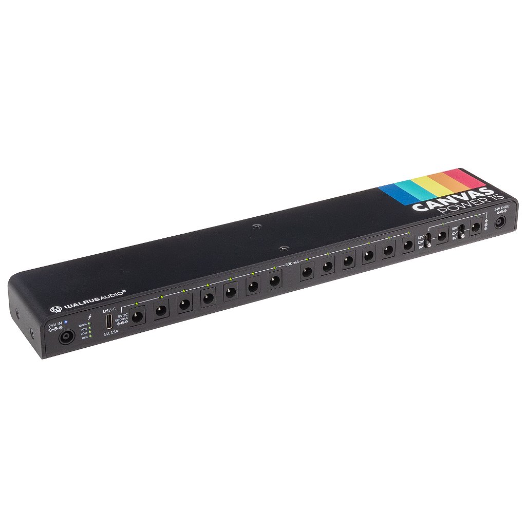 Fonte Walrus Canvas Power 15 pedais 9v 12v 18v Bilvolt Isolada