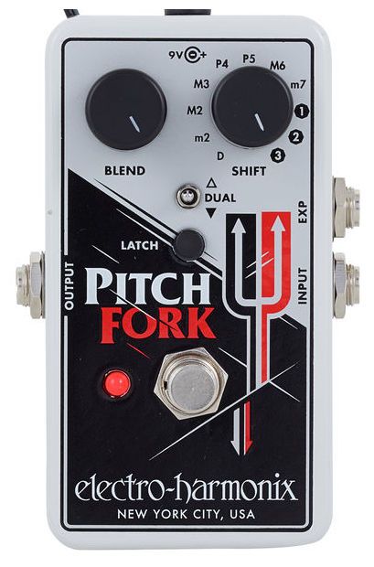 ギター Electro-Harmonix Pitch Fork+ Pedal Electro-Harmonix Pitch Fork Plus Guitarra Cinza EHX 9V