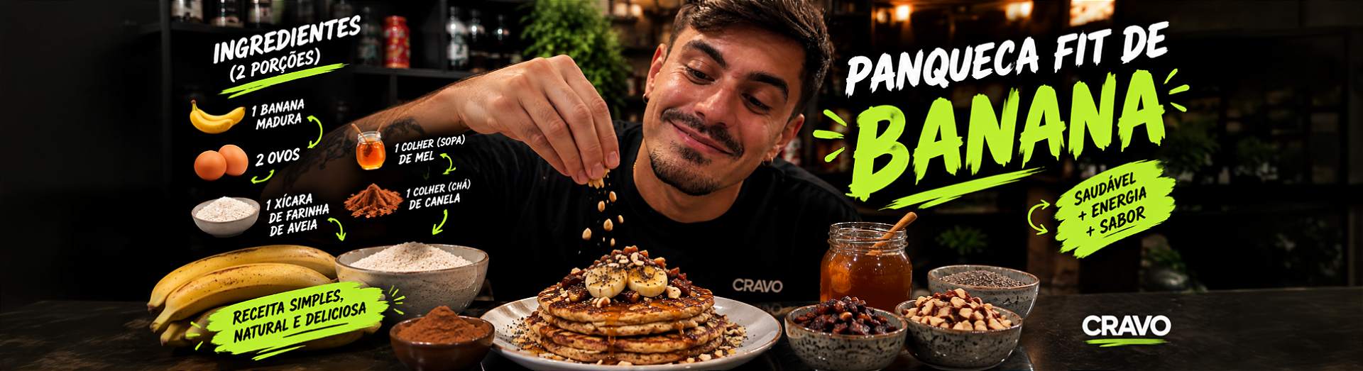 Panqueca Fit de Farinha de Aveia Panqueca Fit de Farinha de Aveia Cravo Club