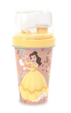 Mini Shakeira de Plástico 320 ml com Misturador, Fechamento Rosca e  Sobretampa Articulável Princesas Bela - Loja Progresso - Casa & Presentes