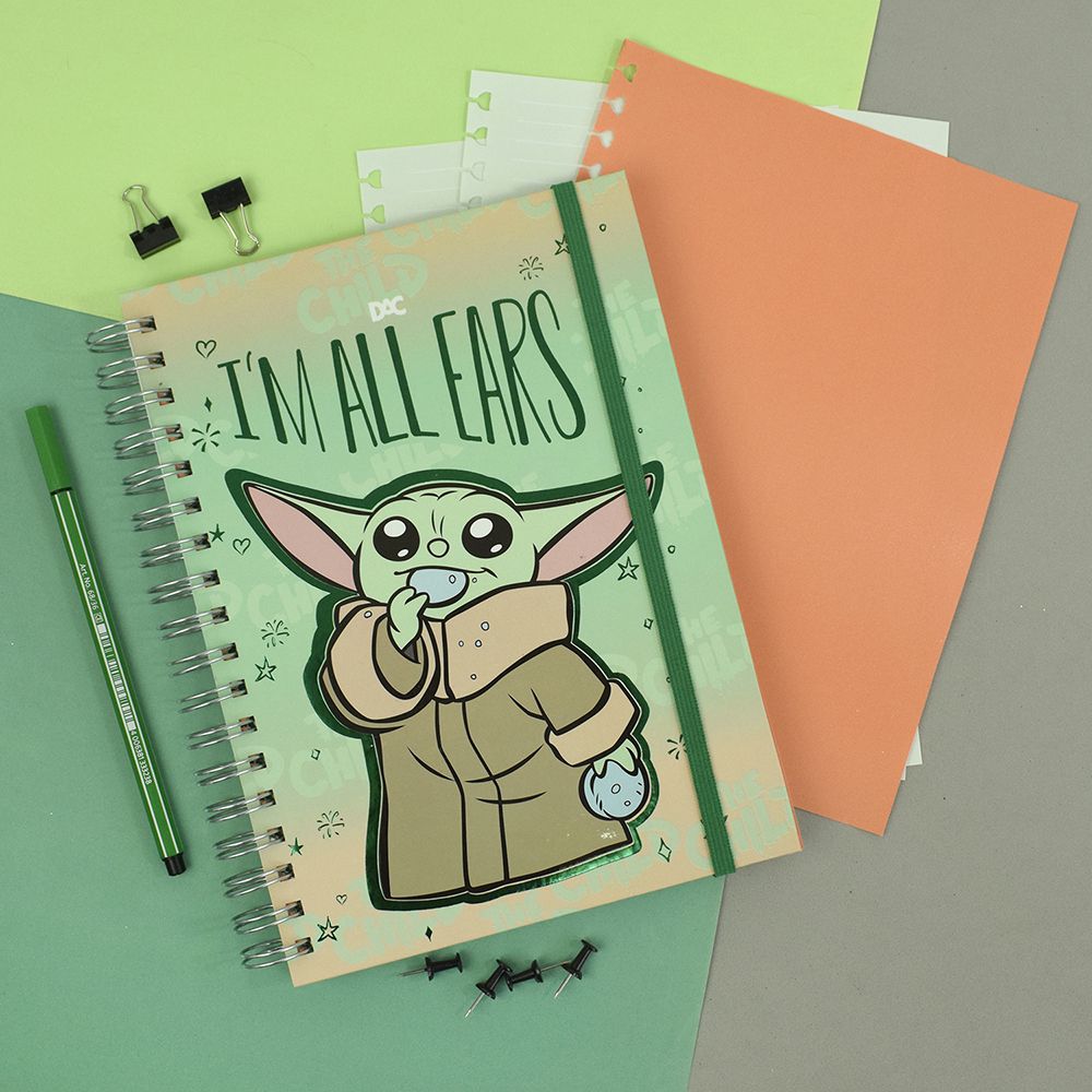 Caderno Baby Yoda