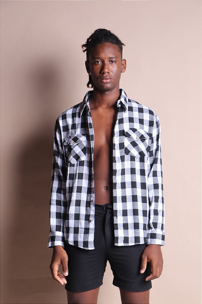 Camisa Xadrez - Preto 90134 - Trimix Online