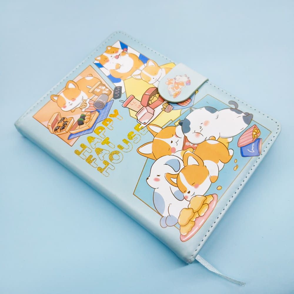 Caderno Brochura Com Folhas Ilustradas e Fecho Magnético Soft