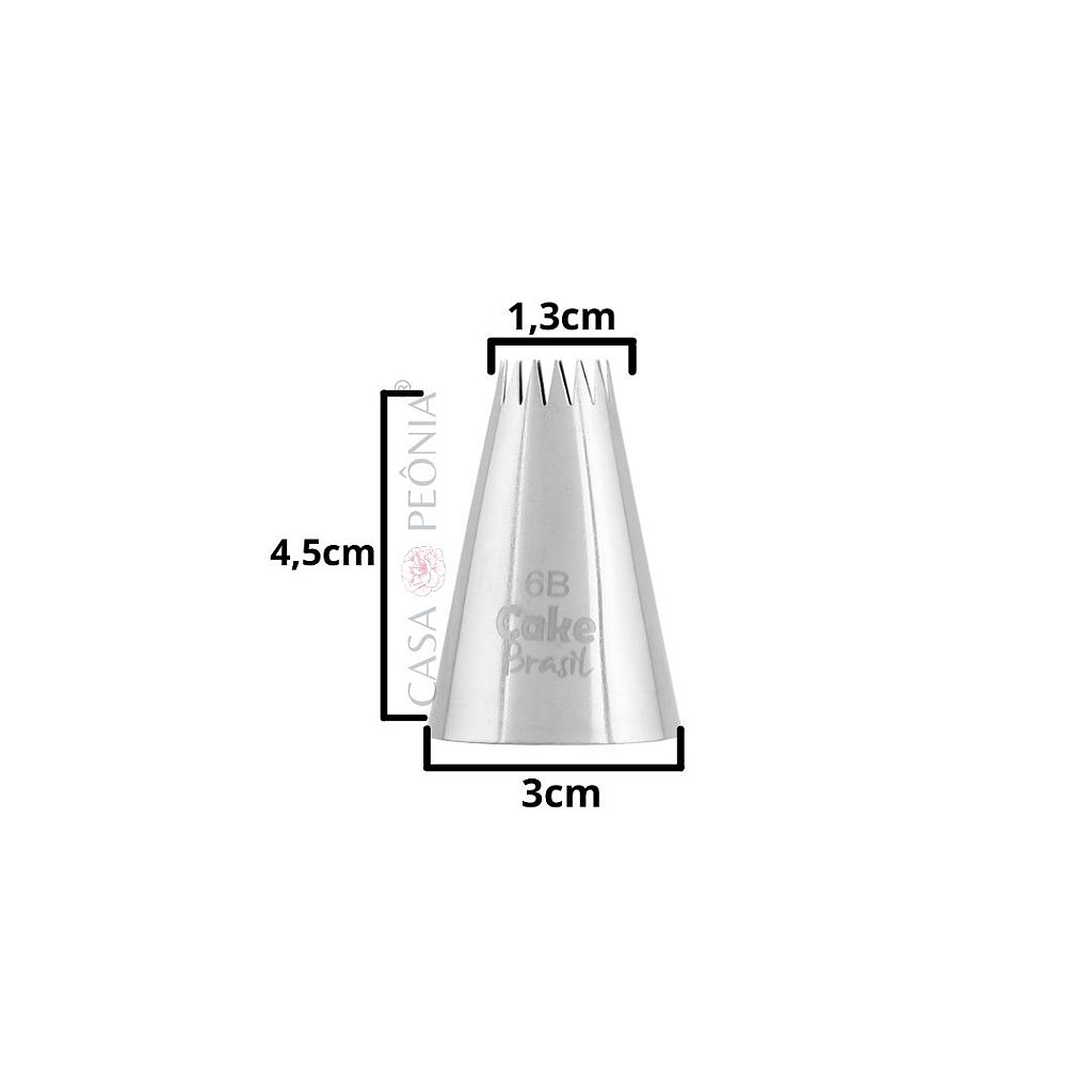 Bico Para Confeitar Cake Brasil 6B