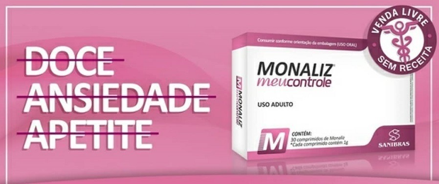 Monaliz Meu Controle - 30 Comprimidos - Sanibras Kit Com 3 em