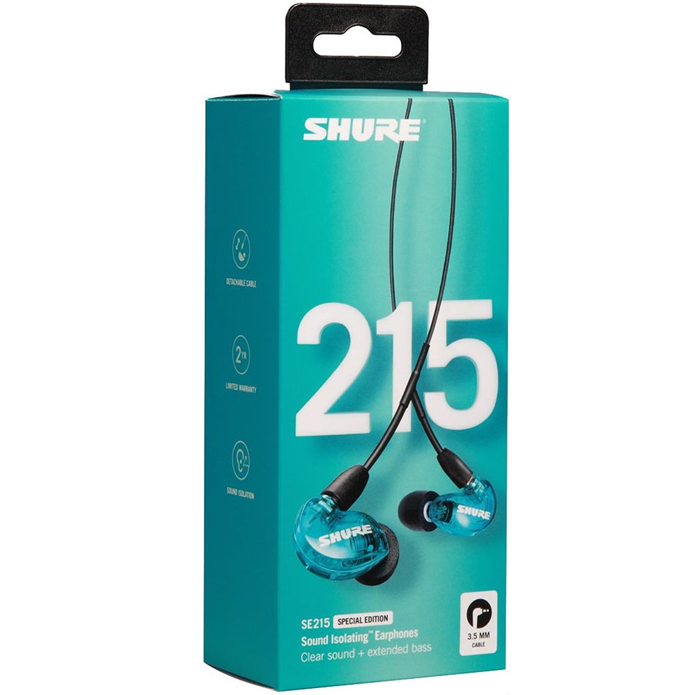 Fone De Ouvido In Ear Shure Profissional Azul SE215SPE - American