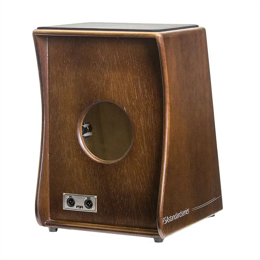 Cajon Standard Series Eletroacústico Captação Dupla Tabaco