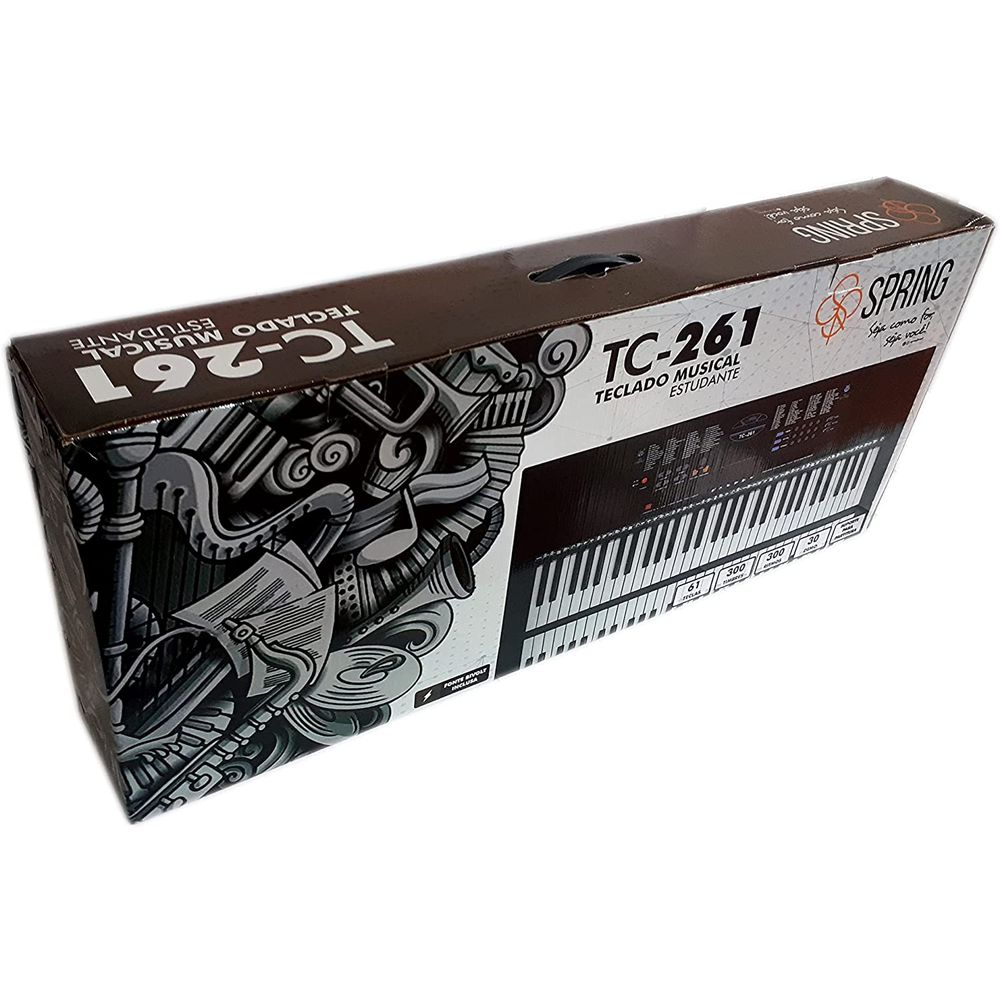 Teclado Musical Spring Para Estudante Com 61 Teclas TC-261