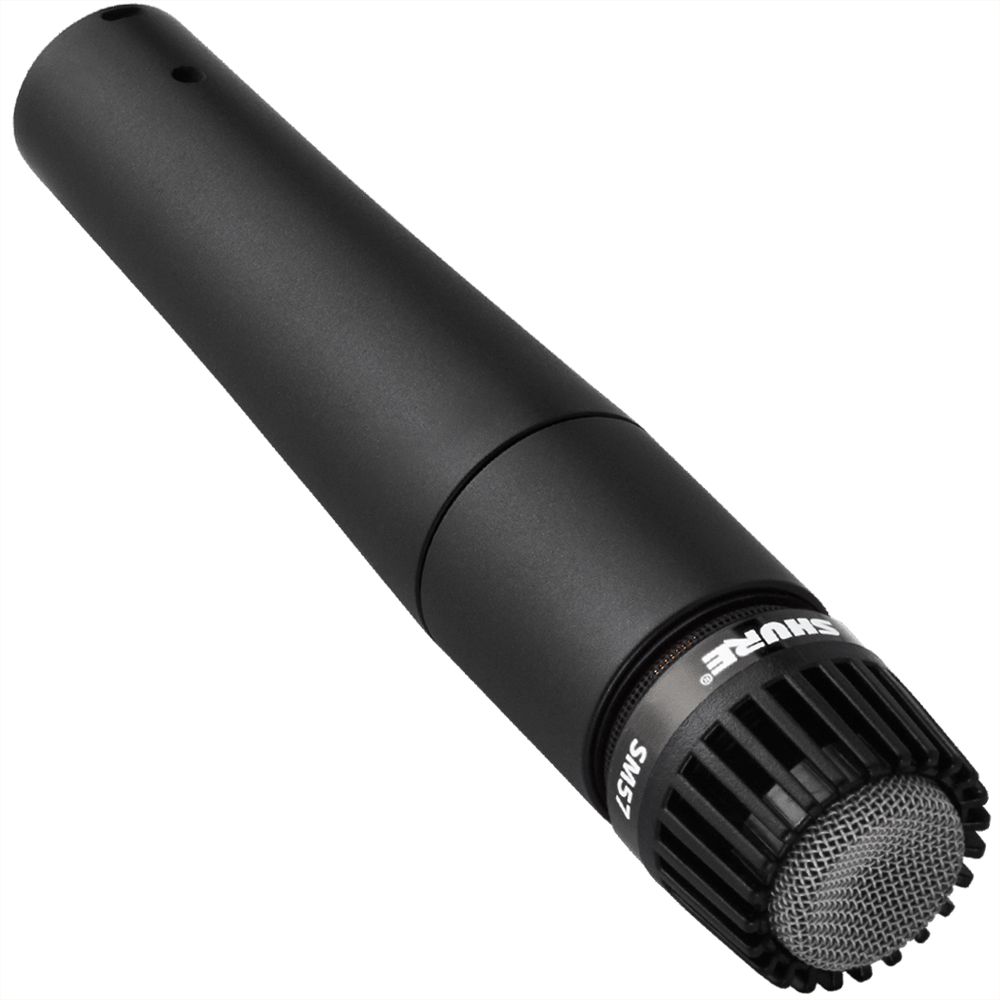 Microfone De Mão Shure Dinâmico Cardióide SM57-LC Preto - American