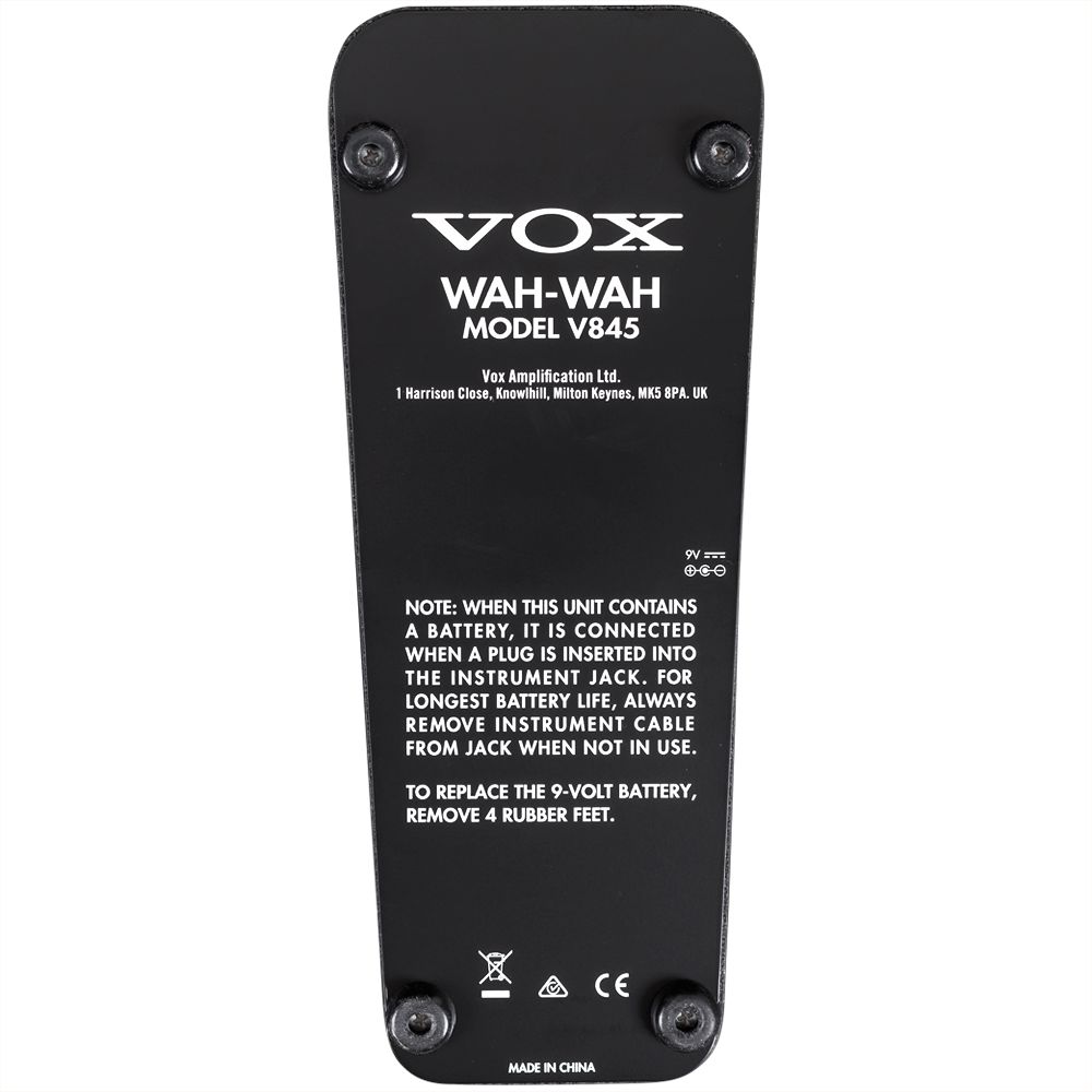 Pedal De Efeito Vox Classic Wha Wha Para Guitarra Preto V845