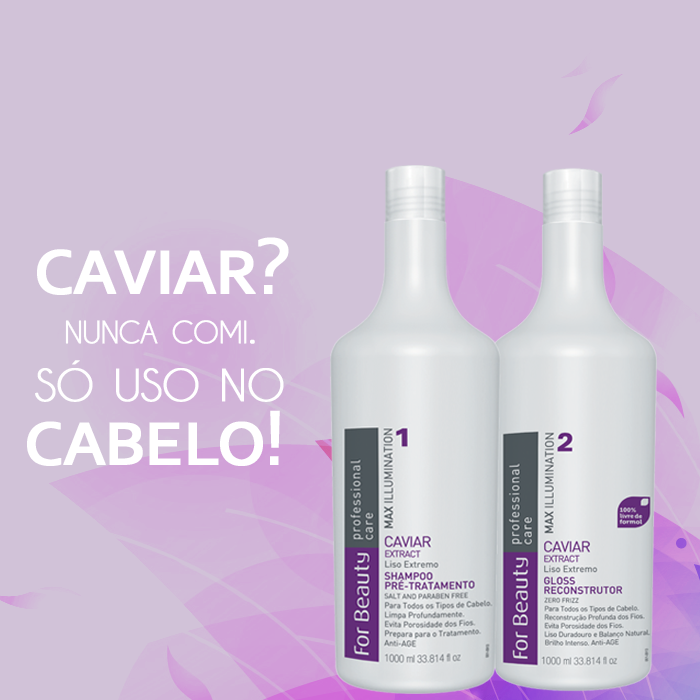 Escova Progressiva Caviar Extract For Beauty Escova Progressiva Caviar Extract For Beauty