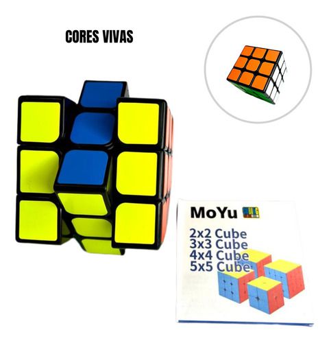 Cubo Mágico Meilong 3C 3x3x3 Original Moyu – Walderes Jogos