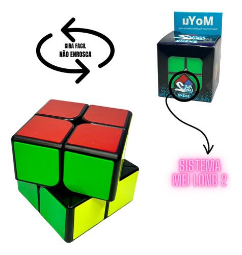 Kit Cubo Mágico 2x2 + Cubo Mágico 3x3 Profissional