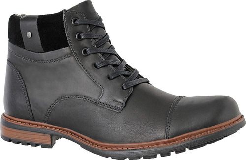 bota couro casual masculina