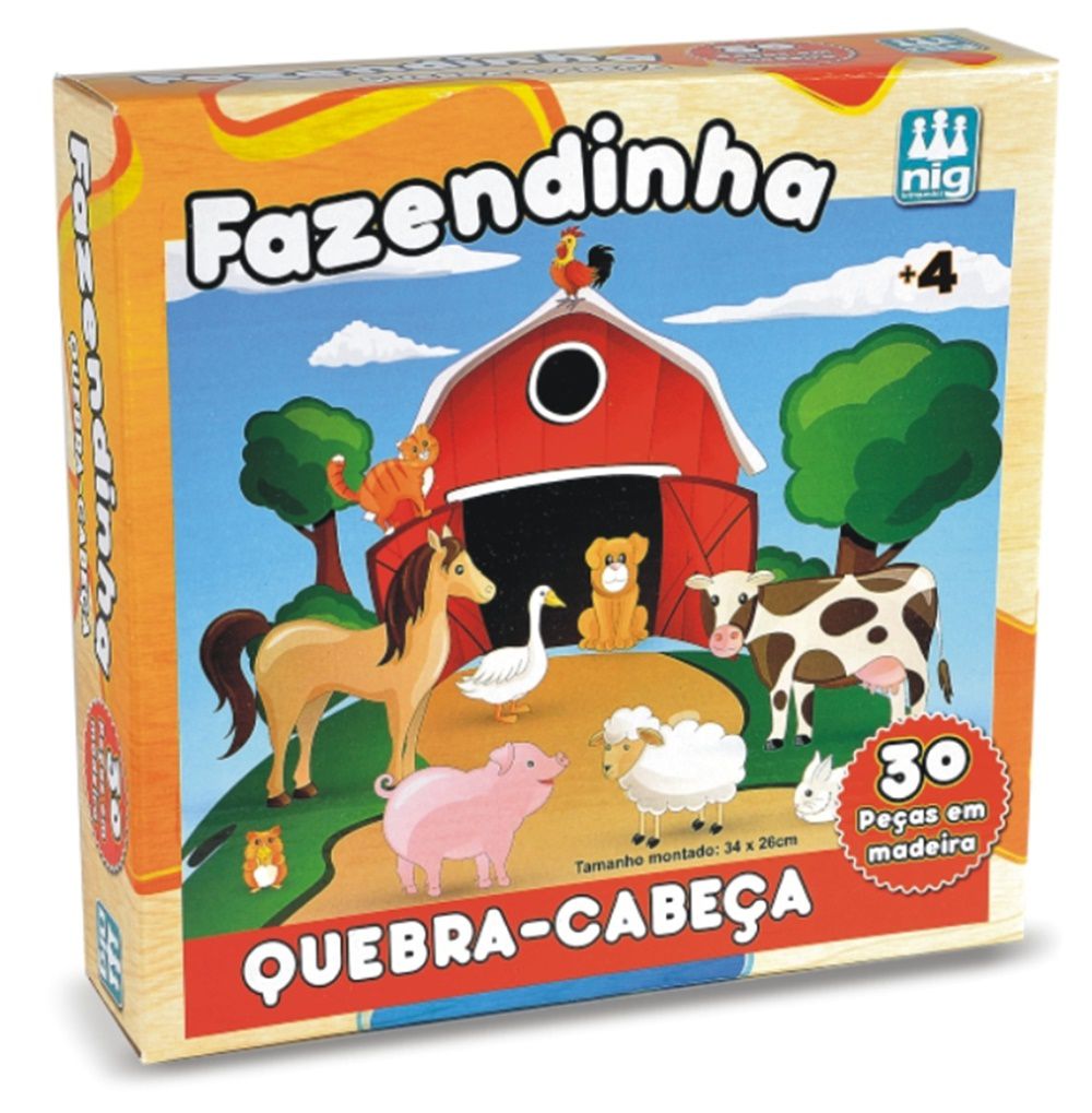 Quebra-cabeça De Madeira Irregular Fun Farm Com Caixa De Presente  Requintada Artesanato De Madeira DIY Presentes De Aniversário Para Adultos  E Crianças Jogos Educativos Interativos - Temu Portugal