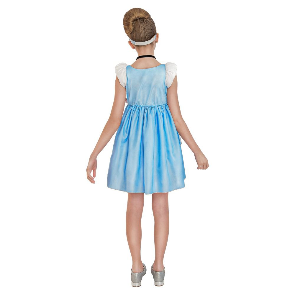 Vestido Cinderela Azul Princesa Disney Luxo Menina Infantil