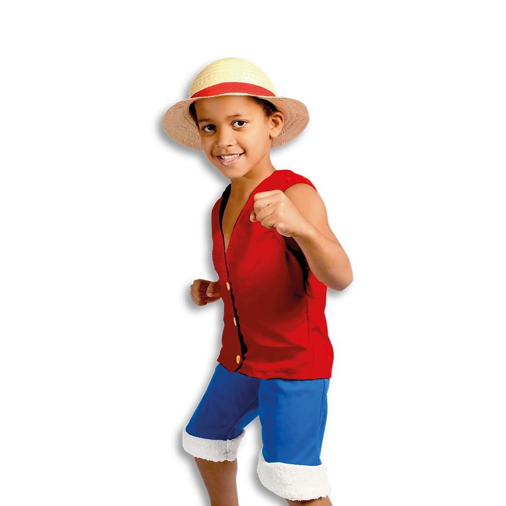 Fantasia Luffy C/ Chapel One Piece Traje Infantil P M G