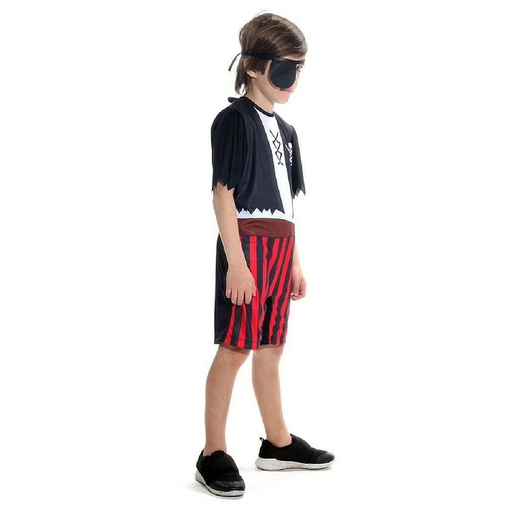 Fantasia Pirata Infantil Masculino Carnaval Halloween