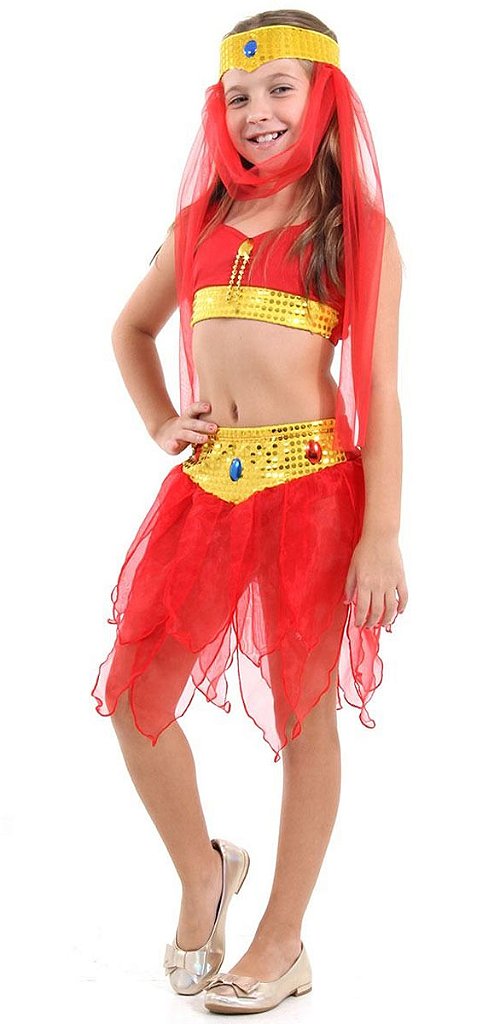 Fantasia Carnaval Sereia Infantil Cropped Top