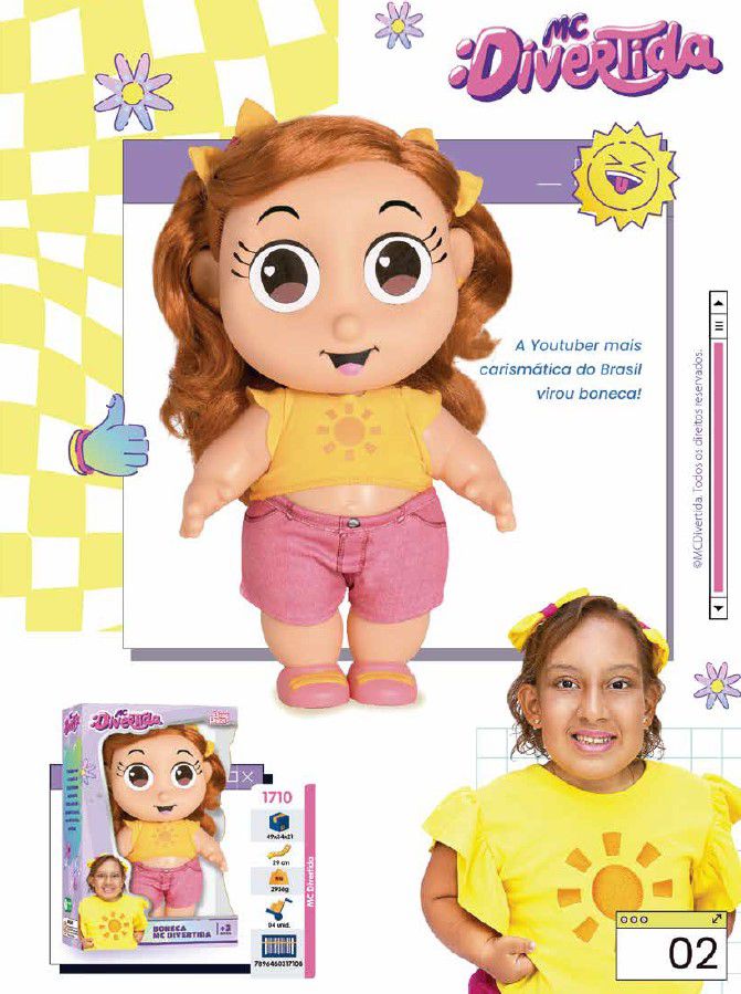 Boneca Mc Divertida r Maria Clara Original Baby Brink - 7 Artes  BrinQ Fantasias