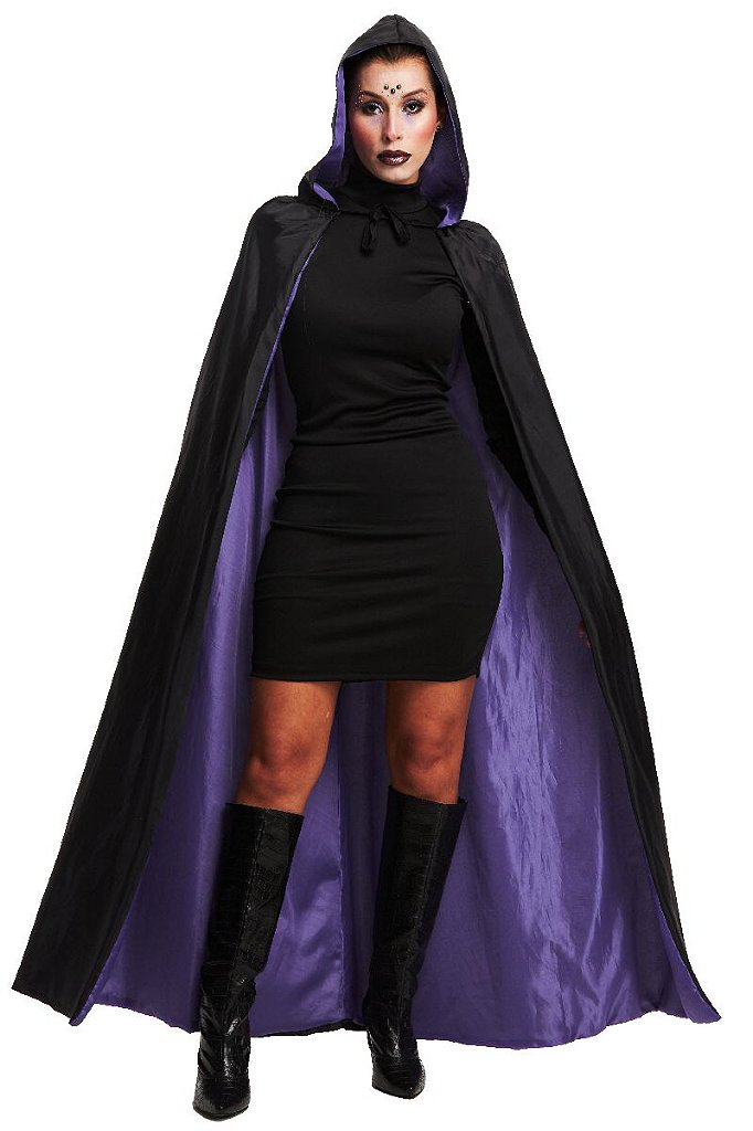 Fantasia Bruxa Adulta Halloween Feminina Vestido Curto Luxo - 7 Artes BrinQ  Fantasias