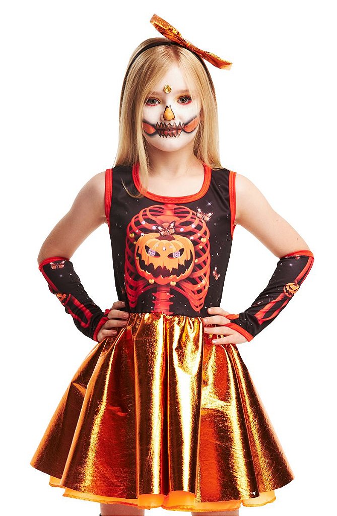 Fantasia de Halloween Infantil Masculina Esqueleto Mariachi Curto Com  Máscara