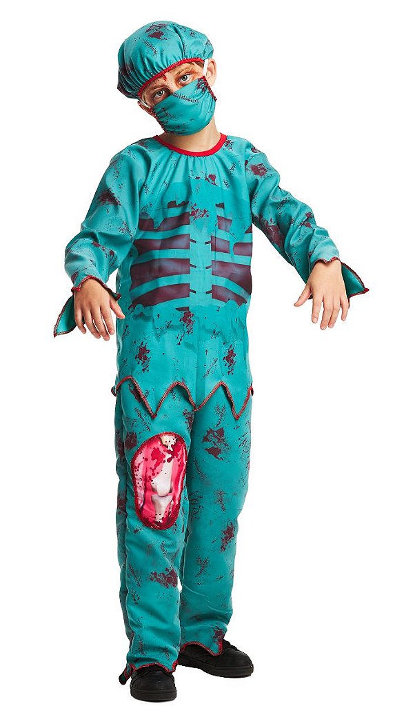 Fantasia Halloween Menina Enfermeira Zumbi Vestido Infantil - 7 Artes BrinQ  Fantasias