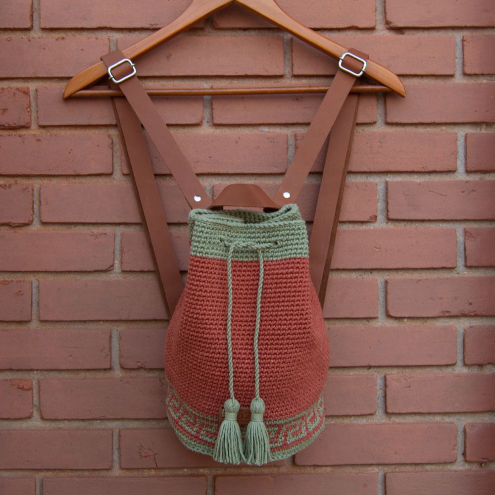 Mochila Saco de Crochê | Anunciação Store - Anunciação Store - Tricot e  Crochet em forma de desejo