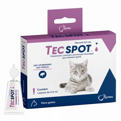 Tec Spot Gatos 0,5ml 1 Pipeta - O seu pet shop no Rio de Janeiro