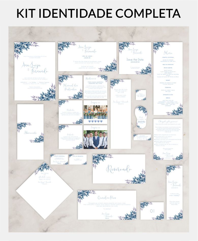 Featured image of post Convite De Casamento Floral Azul Serenity 6 dicas essenciais para a entrega dos convites de casamento