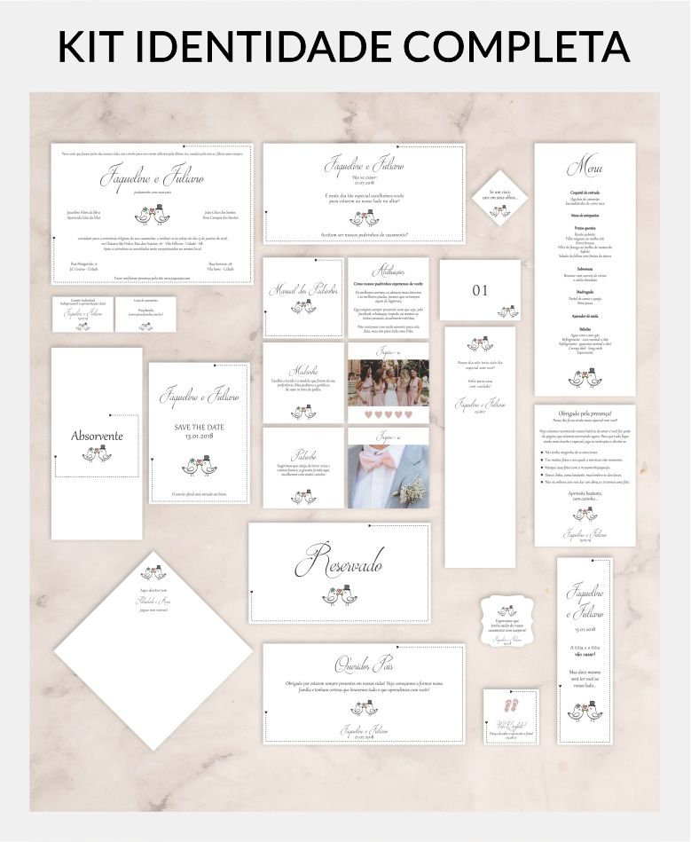 Convite De Casamento Digital Ou Kit Identidade Visual Digital Renata Secco Identidade Visual