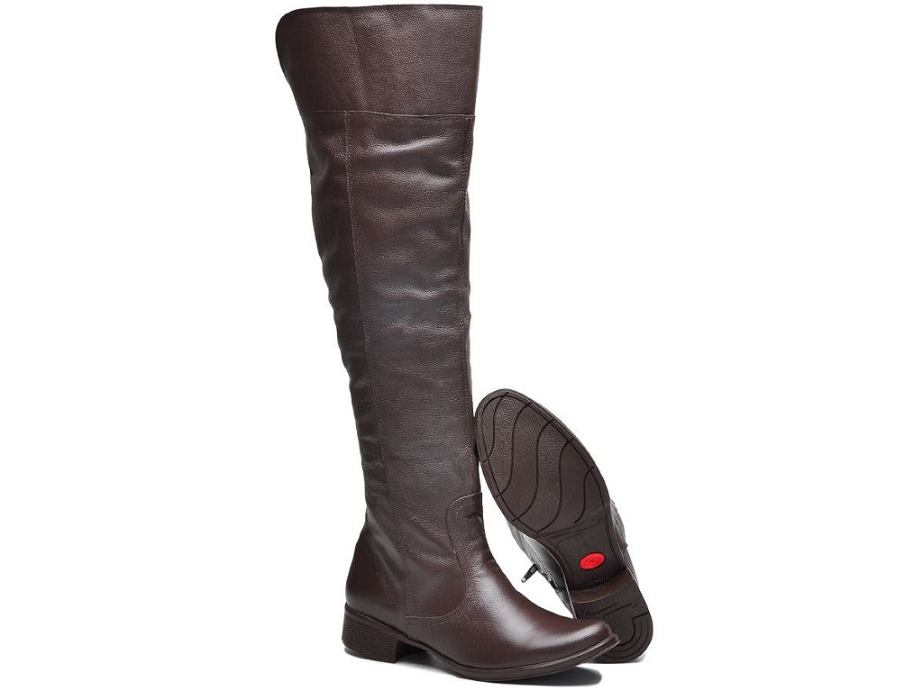 botas ate a coxa salto baixo