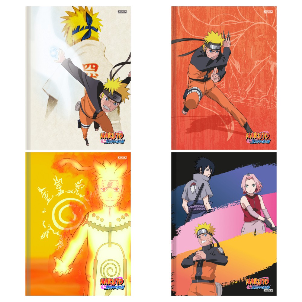 Caderno Brochurao Naruto Grande 80 Folhas Capa Dura